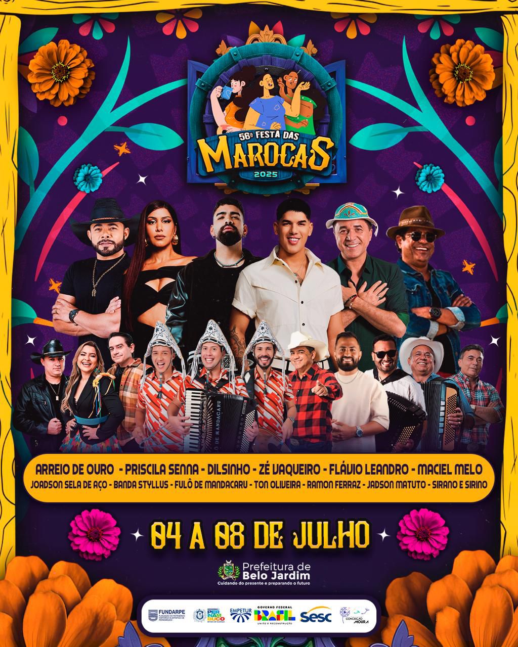 Prefeitura de Belo Jardim divulga programação oficial da 56ª Festa das Marocas
