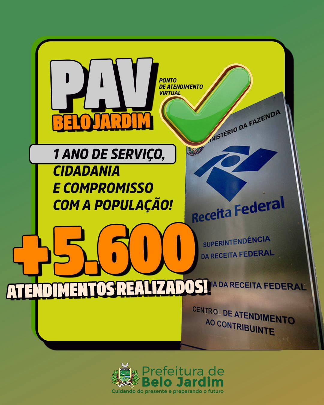 Prefeitura de Belo Jardim comemora primeiro ano do PAV com mais de 5.600 atendimentos realizados